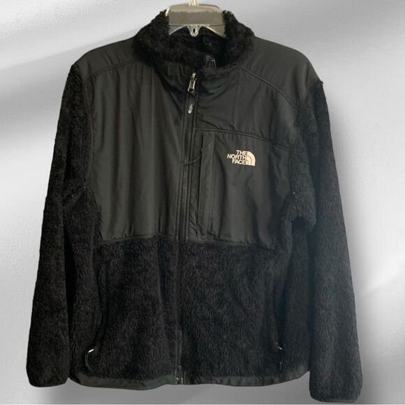 The North Face "Polartec" Full Zip Black Jacket with White Logo - Size XL - Picture 1 of 14